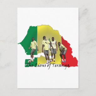 Senegal Futbol Postcard