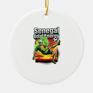 Senegal Goal Energy Skeleton Striker Nations Creat Ceramic Ornament