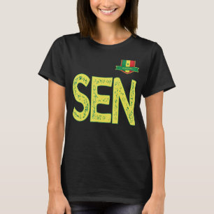 Senegal Human-Flag Group Letter S and E and N Sene T-Shirt