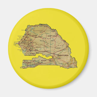 Senegal Map Magnet