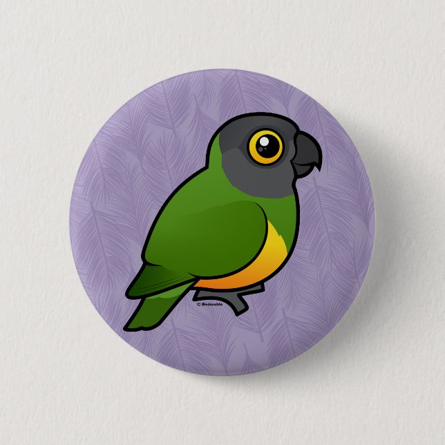 Senegal Parrot 2 Inch Round Button (Front)