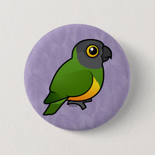 Senegal Parrot 2 Inch Round Button
