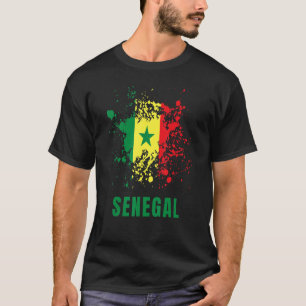 Senegal Retro Vintage Watercolors Sport Senegalese T-Shirt