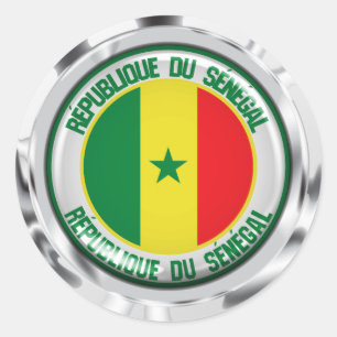 Senegal Round Emblem Classic Round Sticker