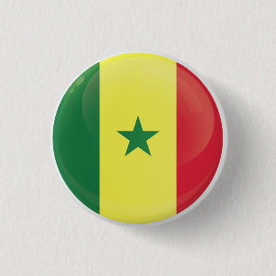 Senegal  Round Icon Flag 1 Inch Round Button