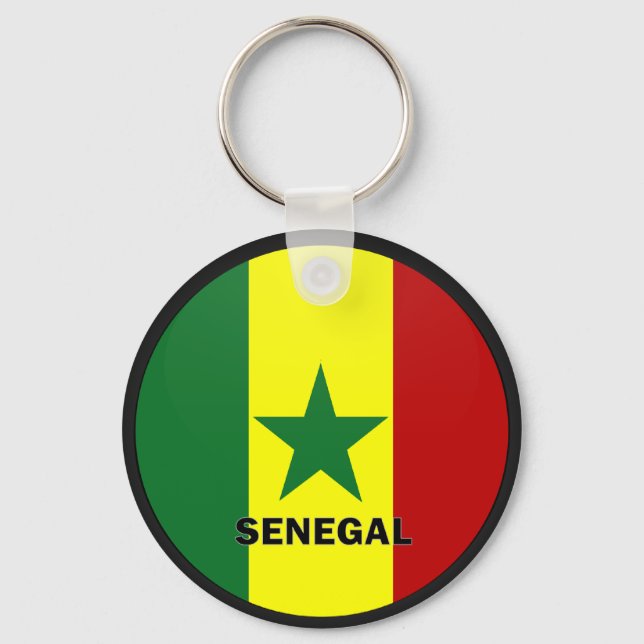Senegal Roundel quality Flag Keychain (Front)
