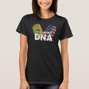 Senegal Senegalese America American Flag Hand Mixe T-Shirt