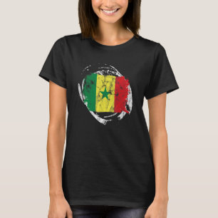 Senegal Senegalese West Africa Proud Heart Love Fl T-Shirt
