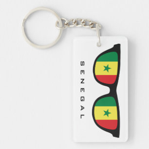 Senegal Shades custom text & colour key chain