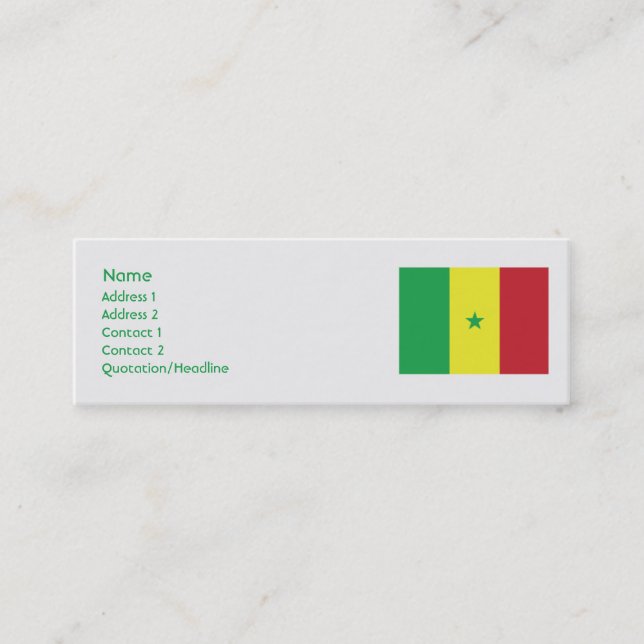 Senegal - Skinny Mini Business Card (Front)