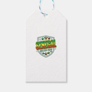 Senegal Soccer 2026 Soccer Bold Country Typography Gift Tags