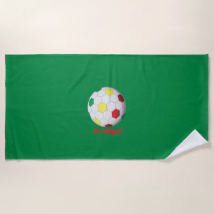 Senegal soccer beach towel
