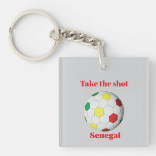 Senegal Soccer Keychain