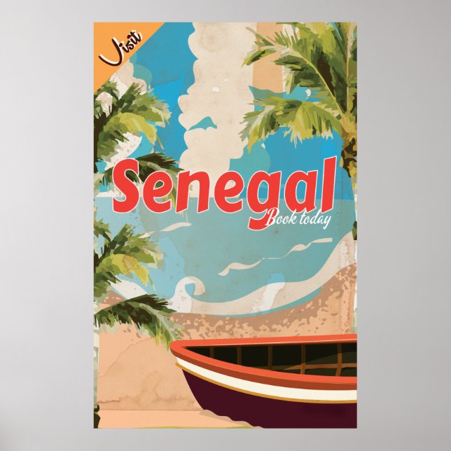 Senegal vacation Vintage Travel Poster. Poster (Front)