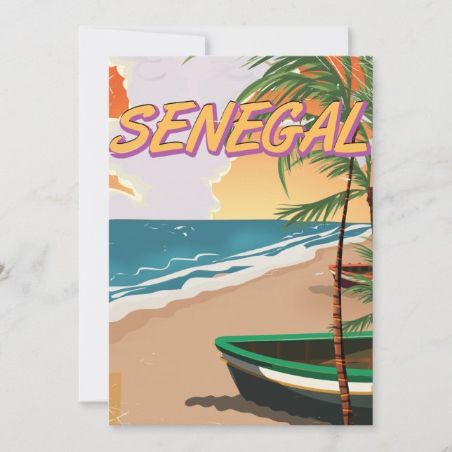 Senegal vintage beach poster (Front)