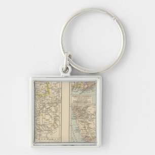 Senegambien, Goldkuste, Kapland Atlas Map Keychain