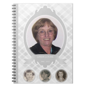 senescence photo memorial announcements notebook