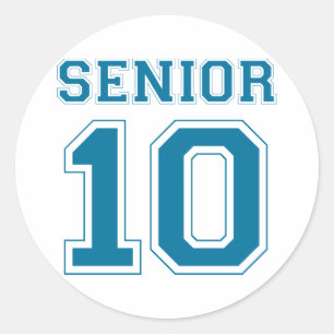 Senior 2010 - Blue Classic Round Sticker