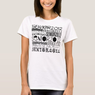 Senior 2012 Apparel (Black) Personalize Back T-Shirt