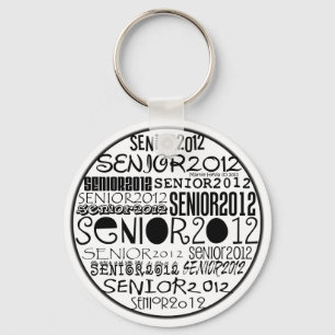 Senior 2012 Round Keychain (Black)