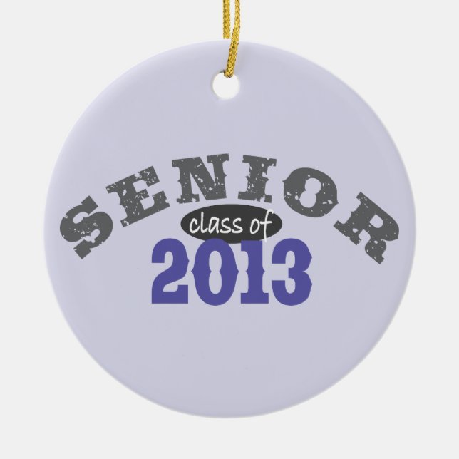 Senior 2013 Purple Ceramic Ornament (Front)