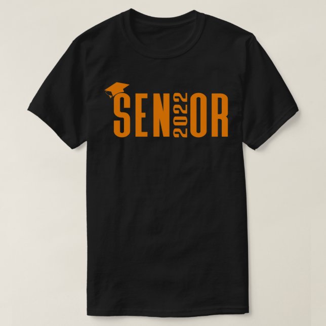 Senior 2022 Orange  Graduation Cap Design Pullover (Design Front)
