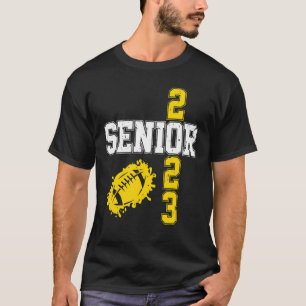 Senior 2023 Football Vintage Graphic Trendy T-Shirt