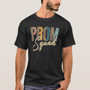 Senior 2023 Prom Squad Leopard Graduation Class Of T-Shirt