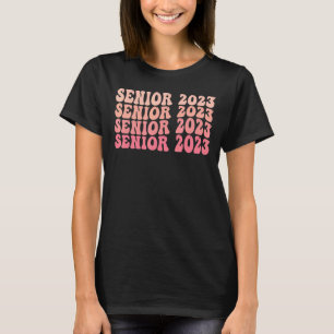 Senior 2023 Retro Teacher Women Kids Back to Schoo T-Shirt
