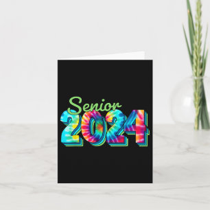 Senior 2024 Class Of 2024 Back To School Tie Dye G Card