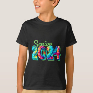 Senior 2024 Class Of 2024 Back To School Tie Dye G T-Shirt