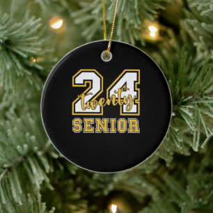 Senior 2024 Class of 2024 For College High School Ceramic Ornament