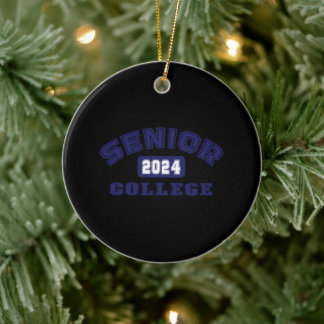 Senior 2024 College Ceramic Ornament