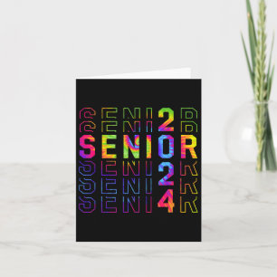 Senior 2024 Funny Tie-dye Class Of 2024 Graduation Card