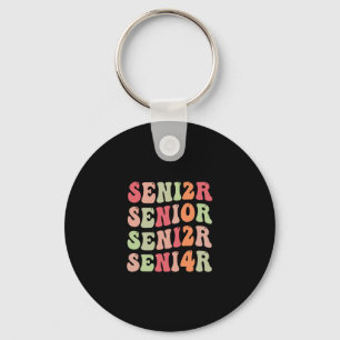 Senior 2024 Groovy Back to School Class 2024 Keychain