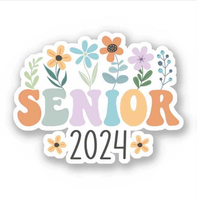 Senior 2024 Groovy Retro Class of 2024 Graduation (Front)
