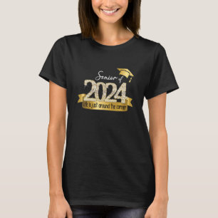 Senior 2024 I Motivational Quote Yellow Black Part T-Shirt