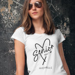 Senior 2024 trendy heart modern T-Shirt<br><div class="desc">Embrace your final year of high school or college with this "Senior 2024" Zazzle t-shirt! Designed to celebrate your academic journey, with its lovely stylized heart, this tee is a must-have for all trendsetting graduates and is perfect to show off your class pride for all your high school or college...</div>