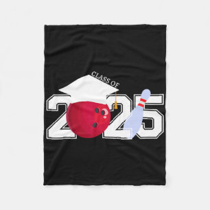 Senior 2025 Bowling Player Cl Of 2025 Graduation S Fleece Blanket