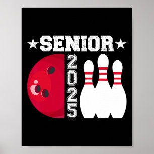 Senior 2025 Bowling Player Cl Of 2025 Graduation S Poster