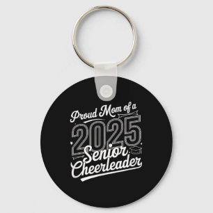 Senior 2025 Cheer Team Mom High School Graduation Keychain
