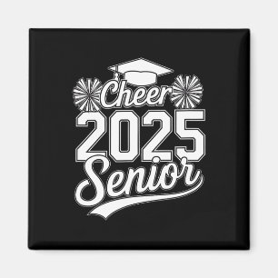 Senior 2025 Cheer Team Mom High School Graduation Magnet