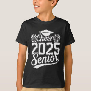 Senior 2025 Cheer Team Mom High School Graduation T-Shirt