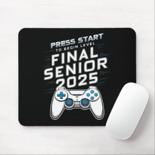 Senior 2025 Class of 2025 Gamer Video Games Mouse Pad
