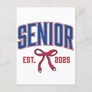 Senior 2025 Coquette Class of 2025 Pink Bows Postcard