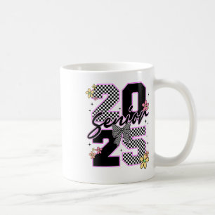 Senior 2025 Graduation Coquette Bow Graduate Women Coffee Mug