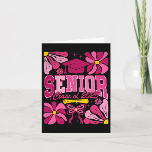 Senior 2025 Groovy Cl Of 2025 Graduation Floral Card