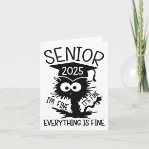 Senior 2025 High School College Graduation Year Cl Card