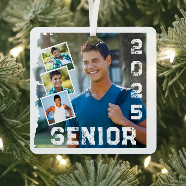 Senior 2025 High School Diploma Certificate Metal Ornament (Insitu)