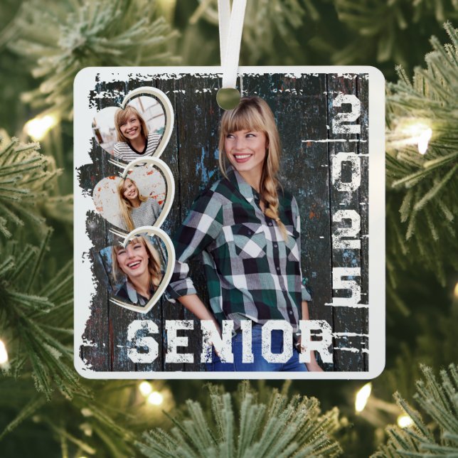 Senior 2025 High School Diploma Certificate Metal Ornament (Insitu)